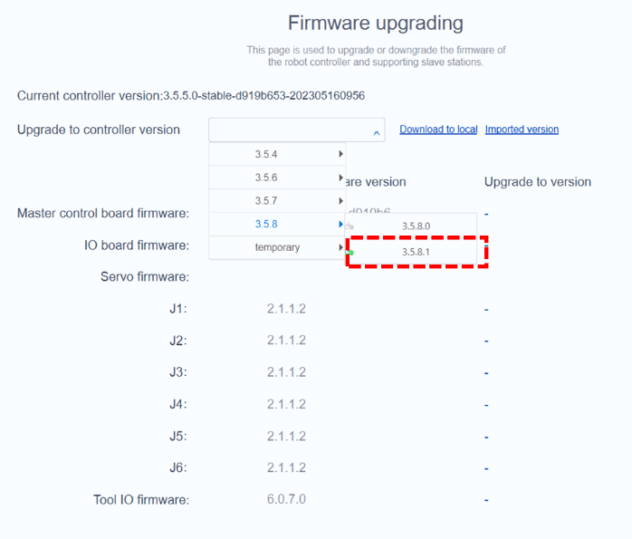 Update to controller version